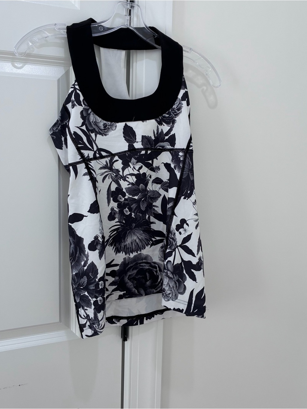 lululemon athletica Black & White Floral Racerback Tank